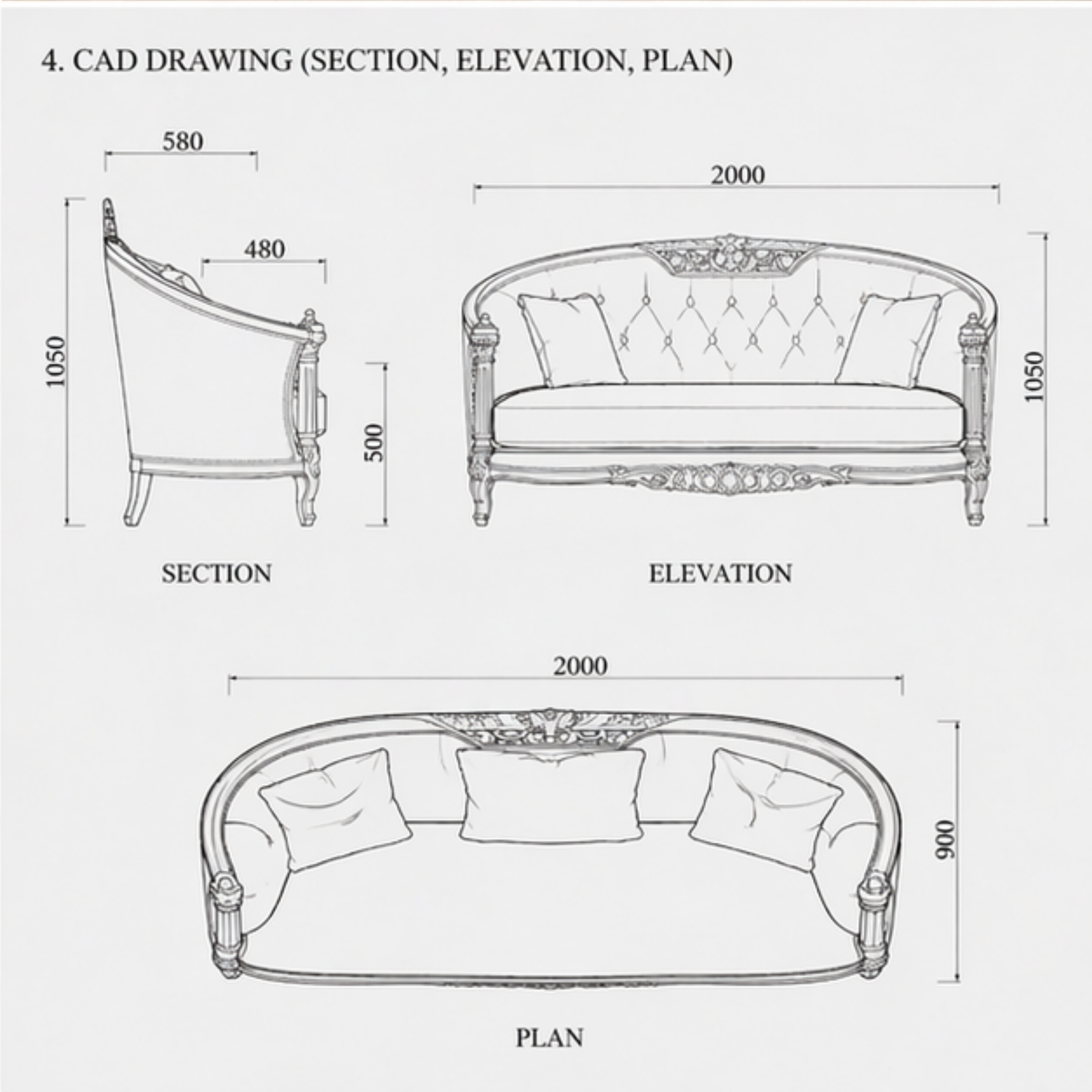 Florane Sofa (S-007)