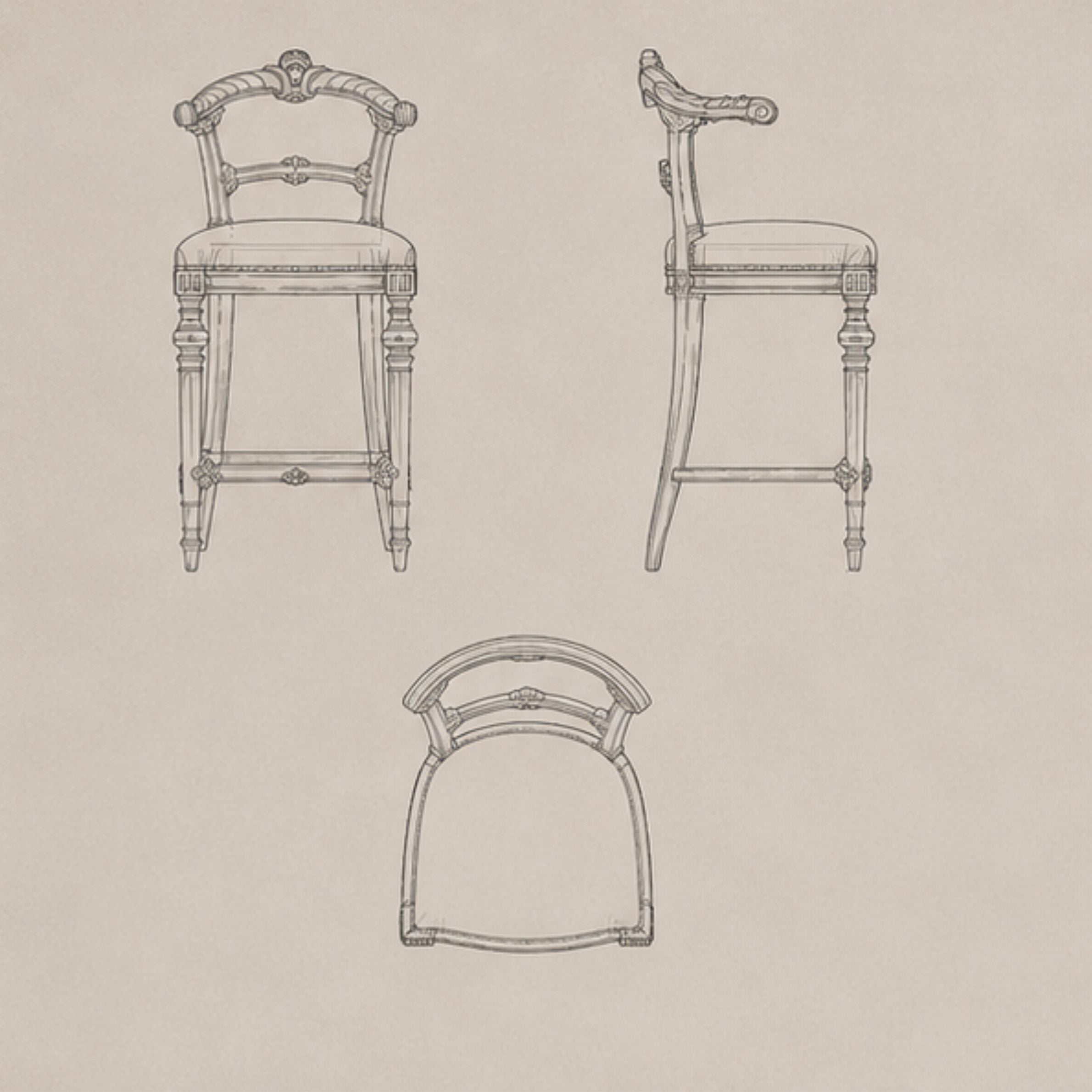 Rajpath T-Back Bar Stool (BS018)