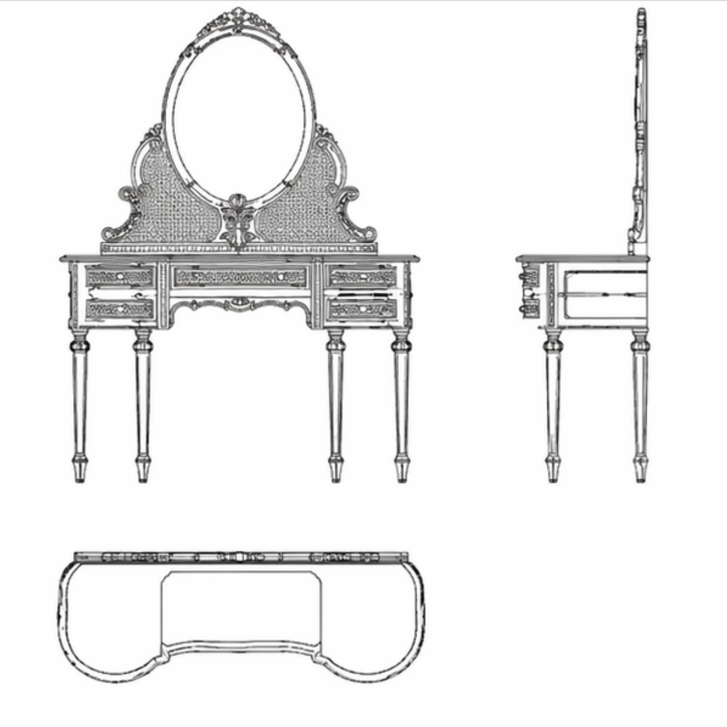 Valerique Dressing Table (DT005)