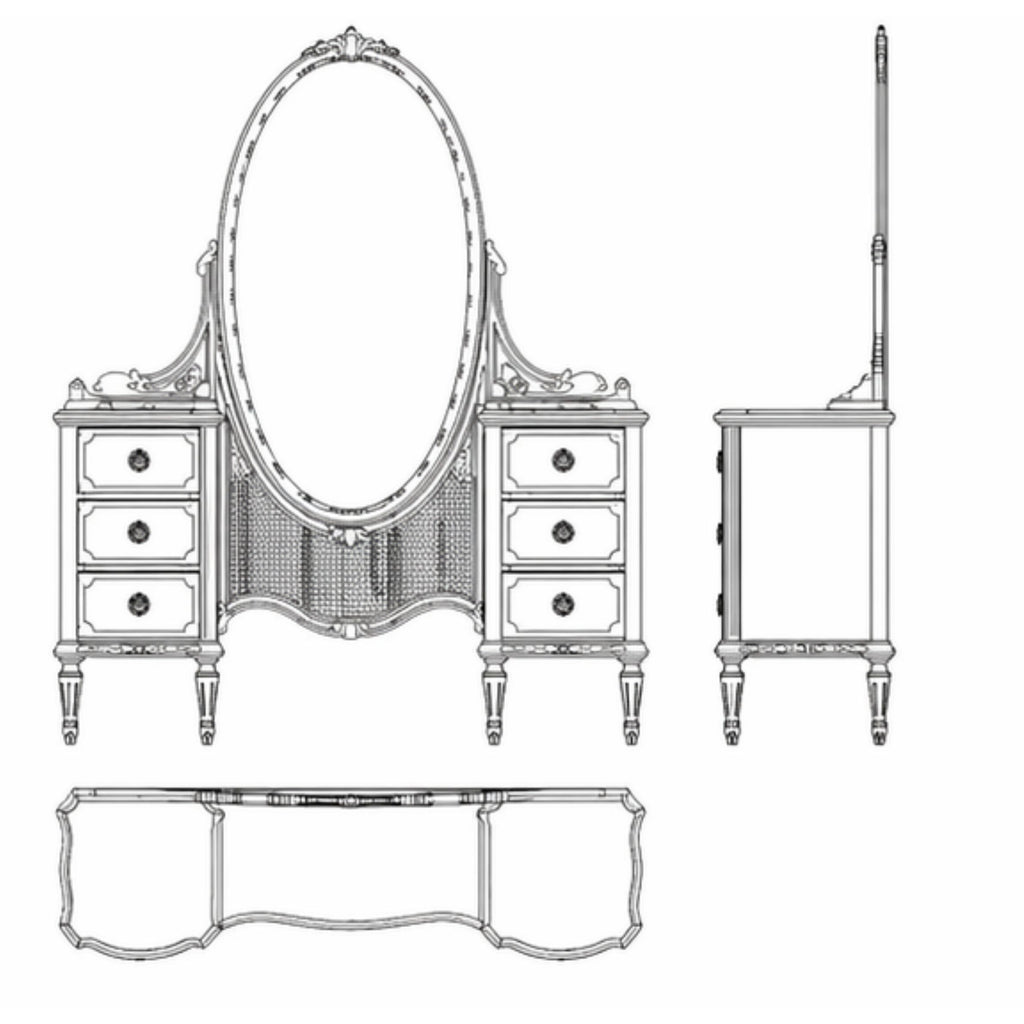 Roselle Dressing Table (DT009)