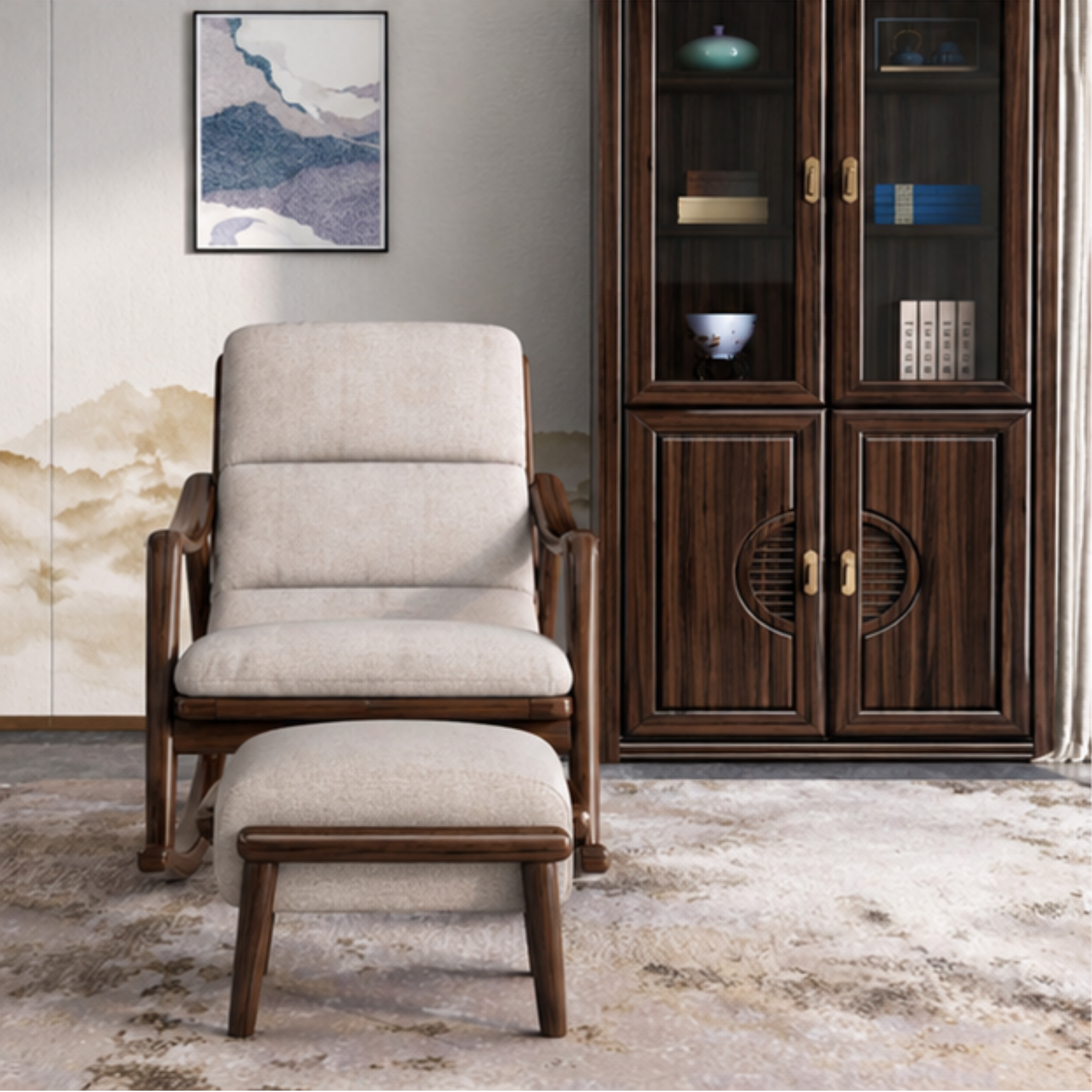 Norvella Ottoman Rocker Set (RC008)