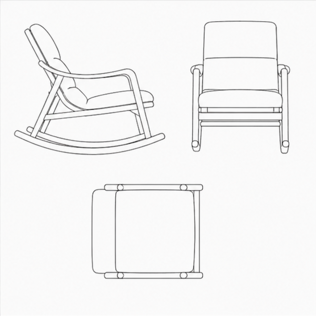 Norvella Ottoman Rocker Set (RC008)