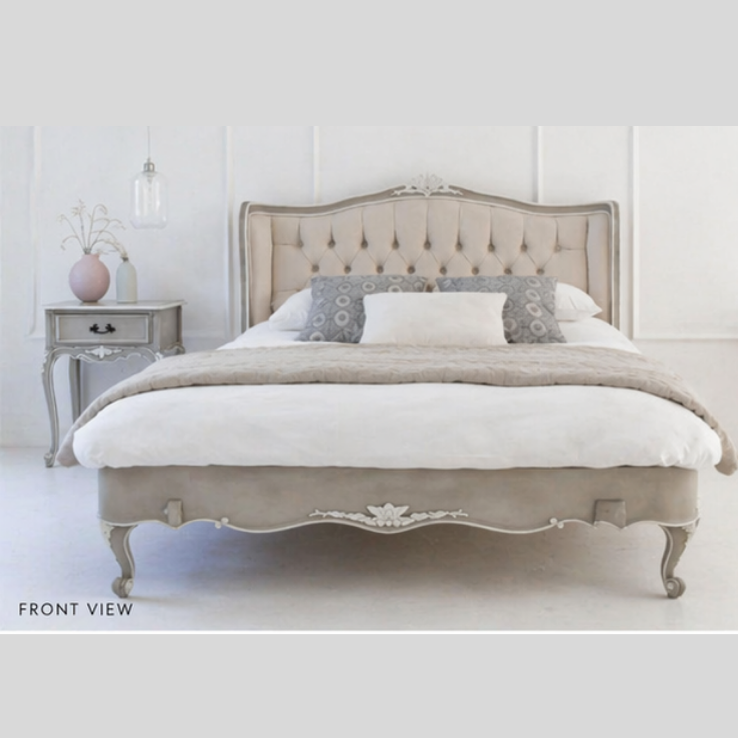 Elara Hand-Carved Teak Bed (B041)