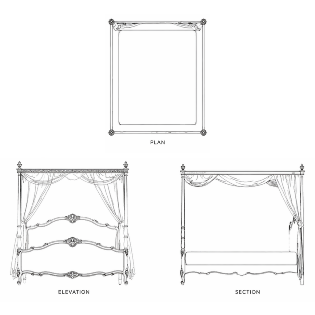 Aurelia Canopy Bed (B035)