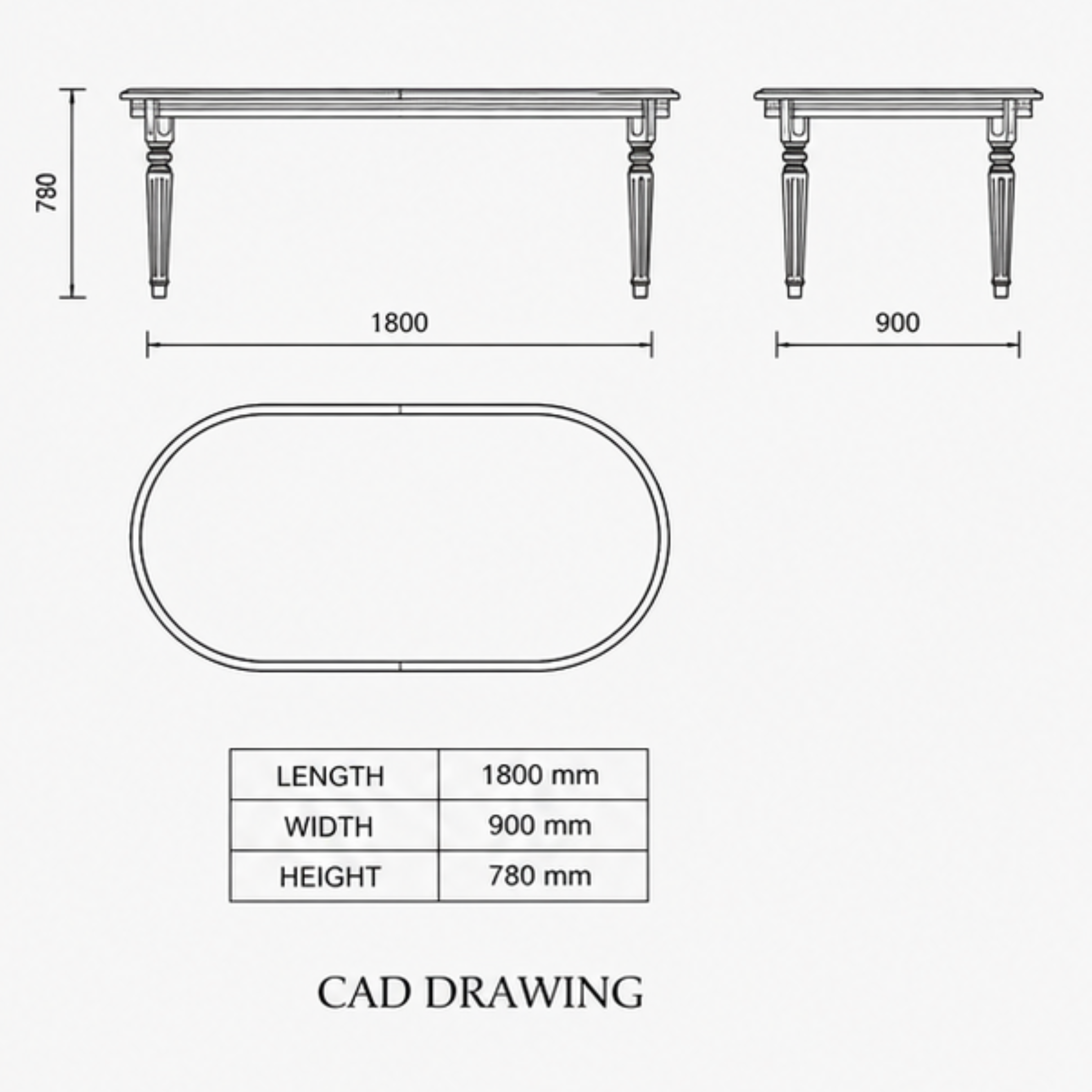 BRIXTON OVAL DINING TABLE (DT-048)