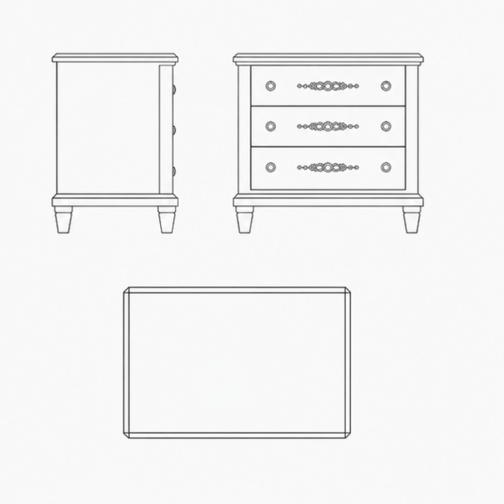 Sheeshmahal Bedside Table (BST014)