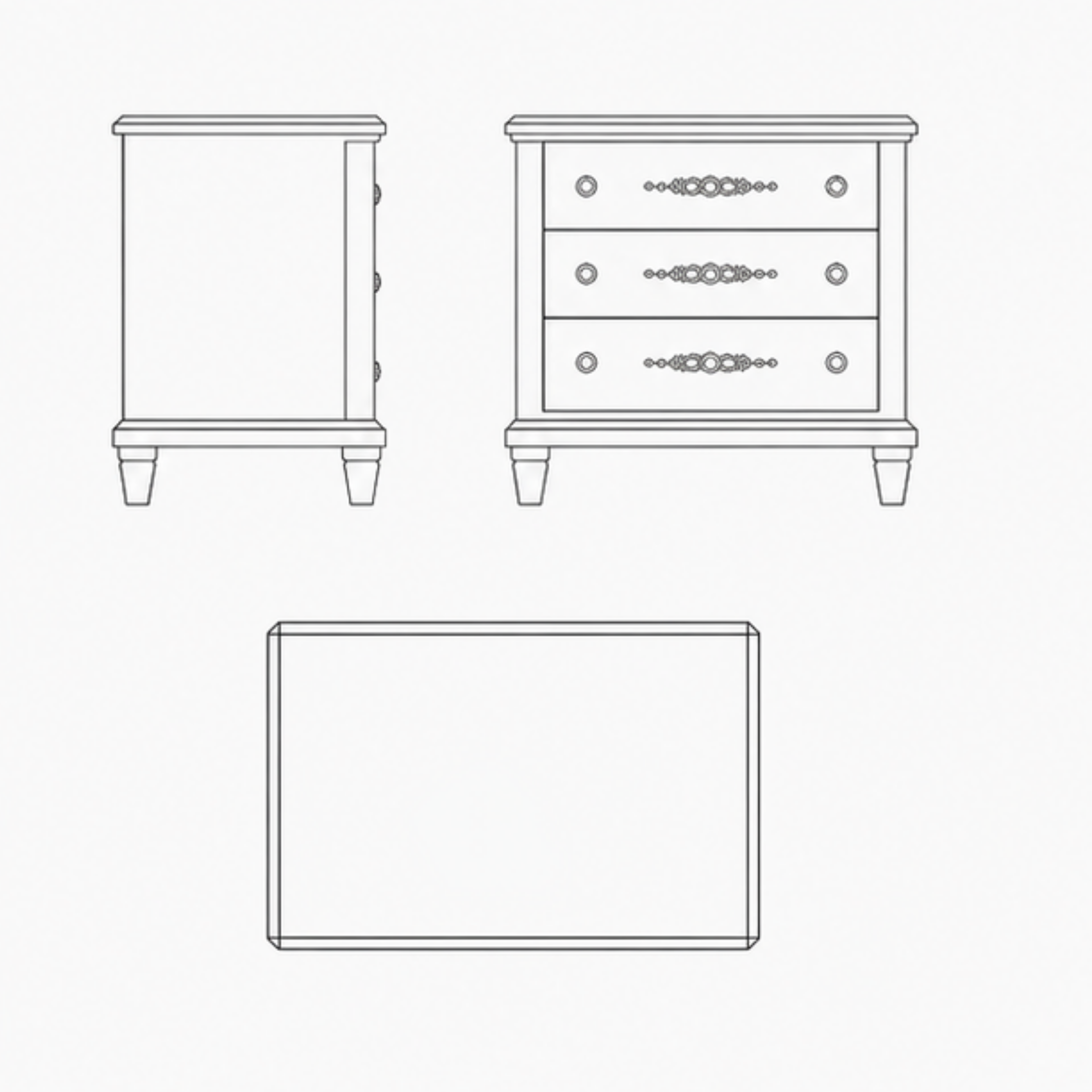Sheeshmahal Bedside Table (BST014)