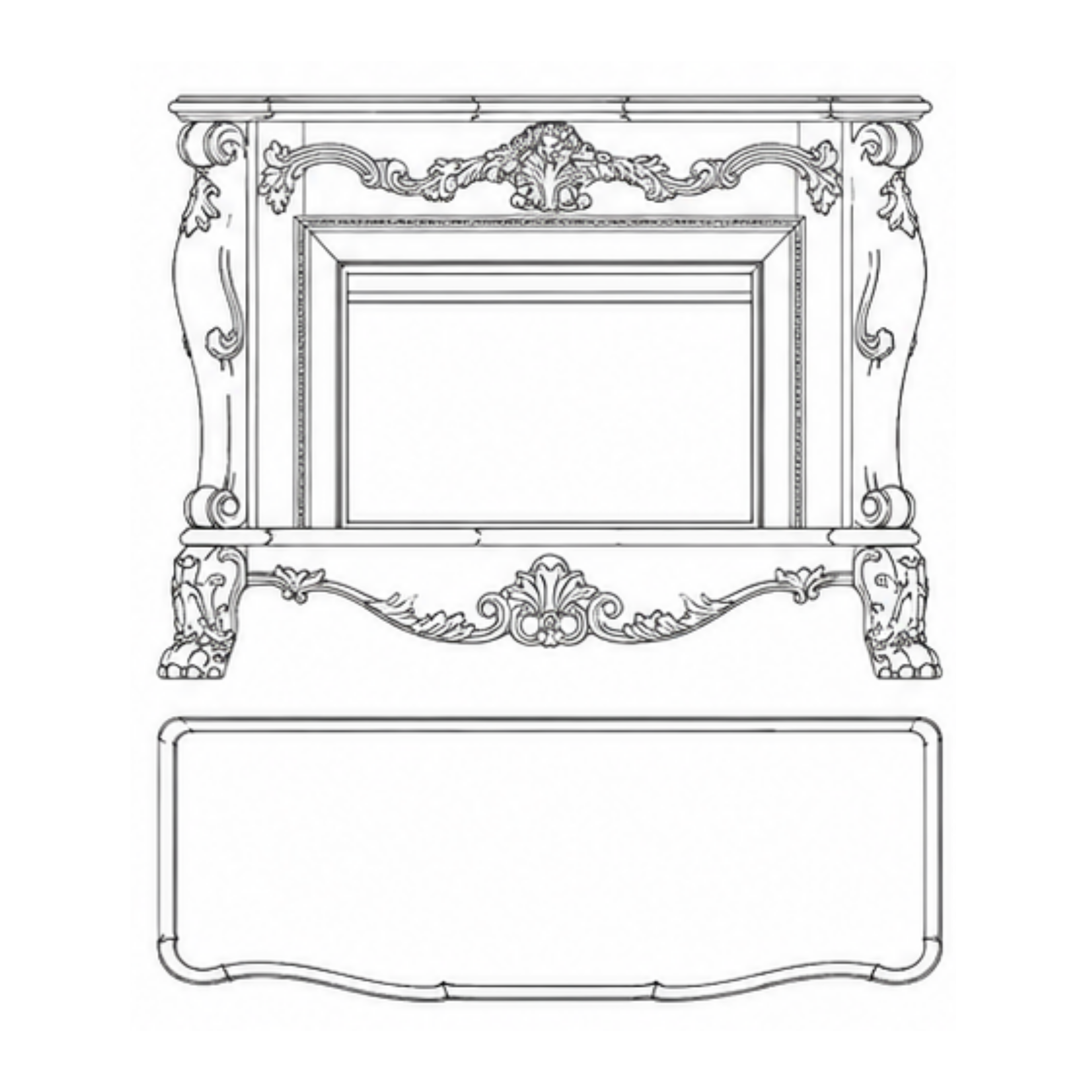 Oxford Curved Fireplace (FP002)