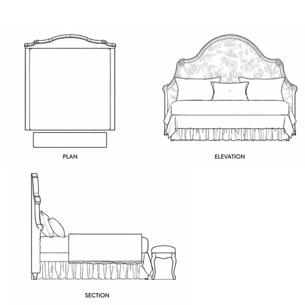 Seraphine Curved Bouquet Bed (BO45)