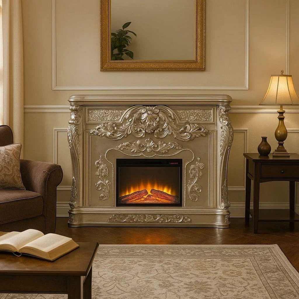 Ivory Chateau Fireplace (FP008)