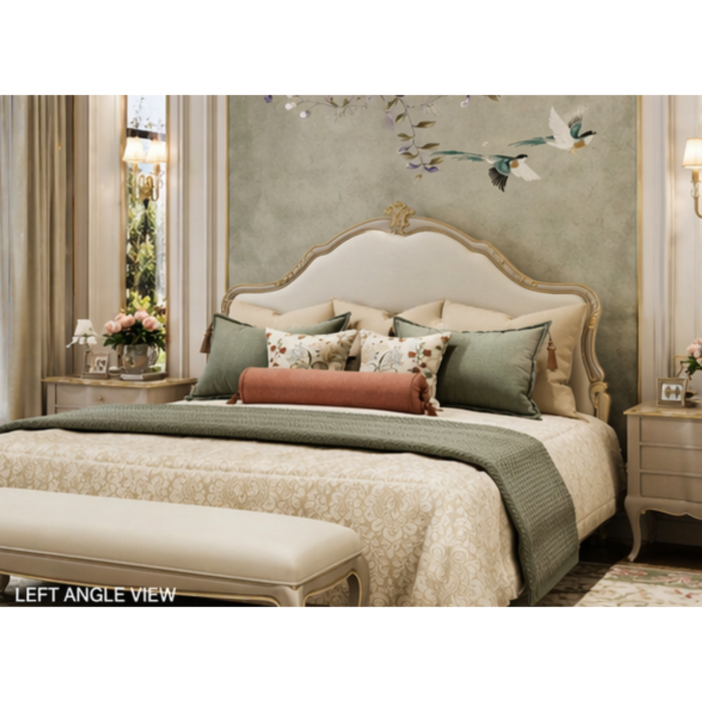 Seraphine Carved Scallop Bed (BO42)
