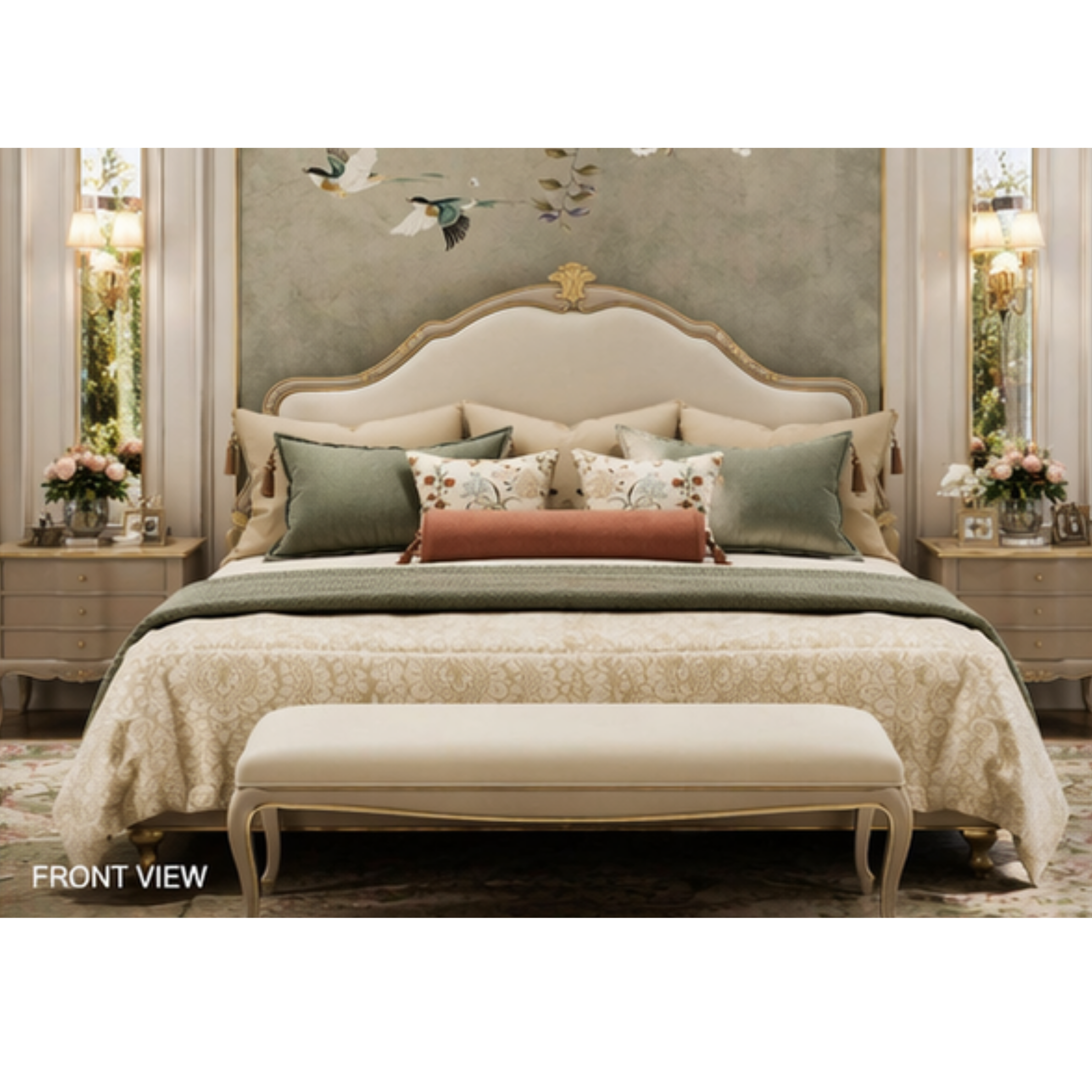 Seraphine Carved Scallop Bed (BO42)