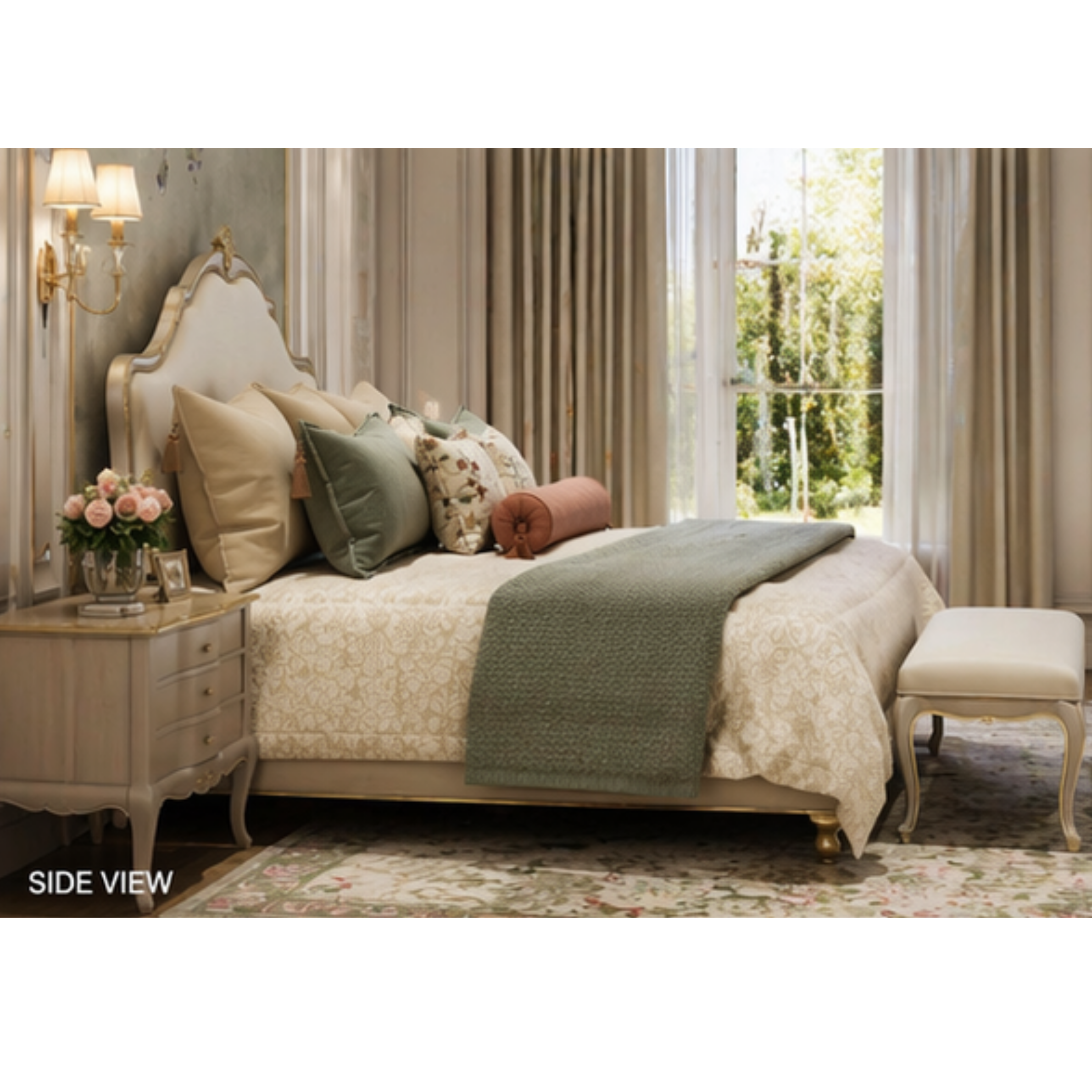 Seraphine Carved Scallop Bed (BO42)