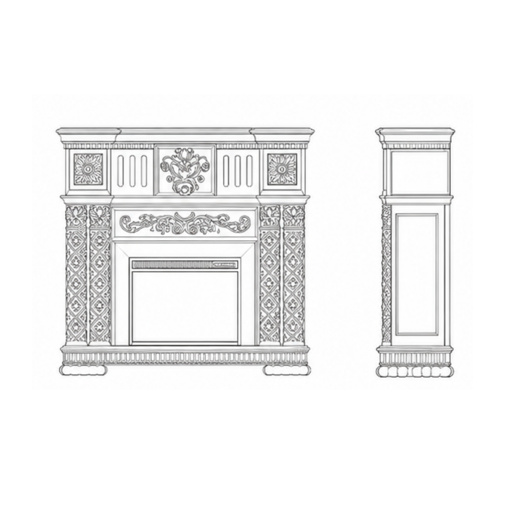 Versailles Embossed Fireplace (FP009)