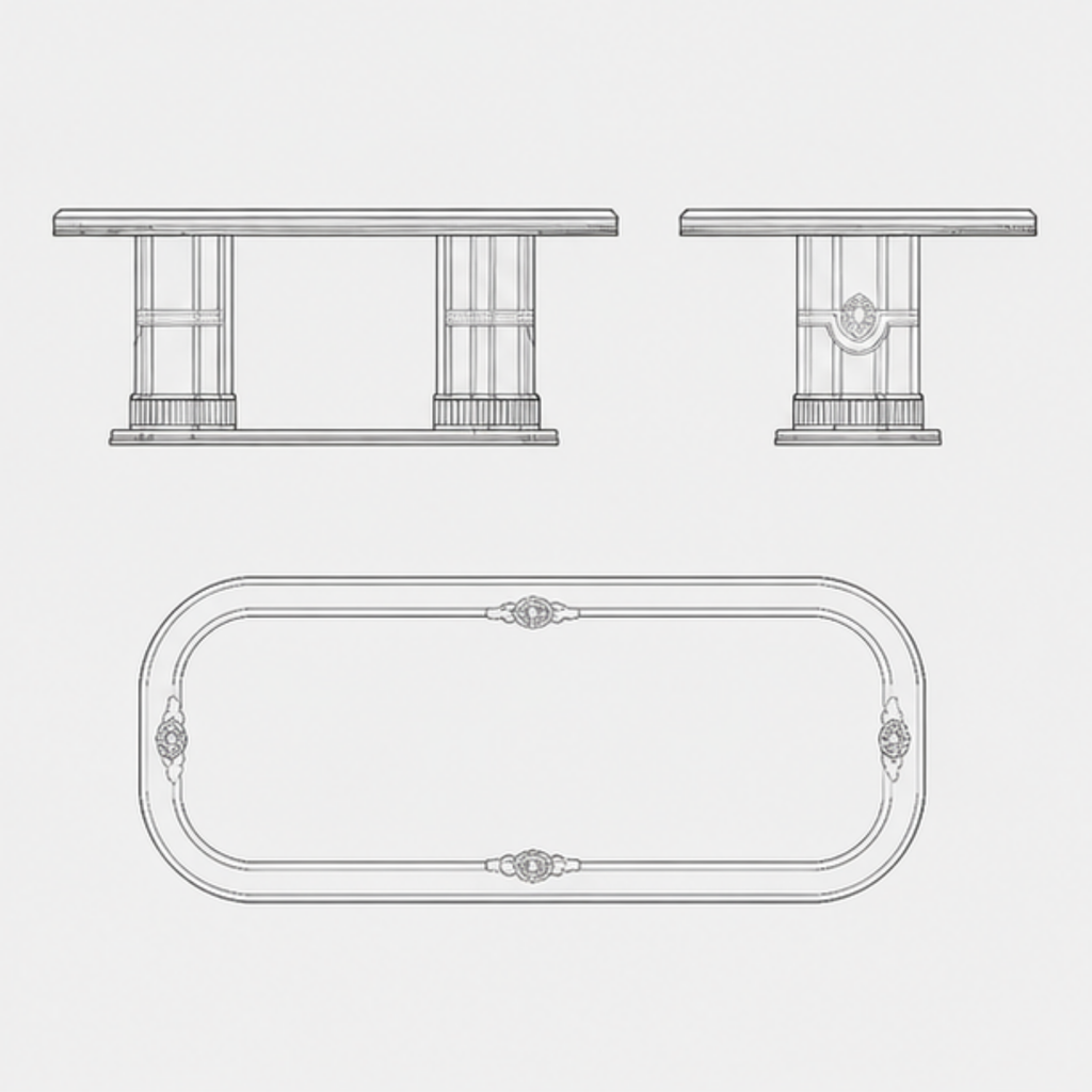 Celestia Luxe Dining Table (DT-007)